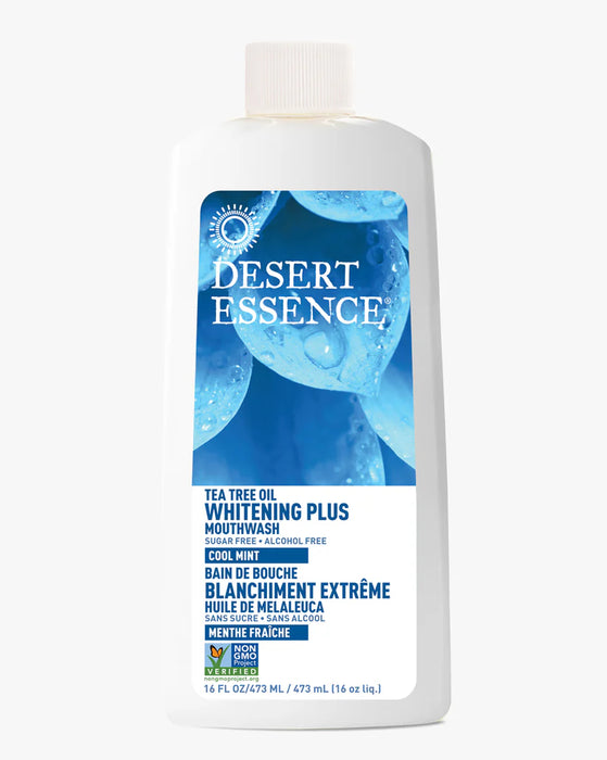 Desert Essence Tea Tree Oil Whitening Plus Mouth Wash (Cool Mint Flavour) 473ml