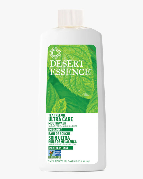 Desert Essence Tea Tree Oil Ultra Care Mouthwash Mega Mint 473ml