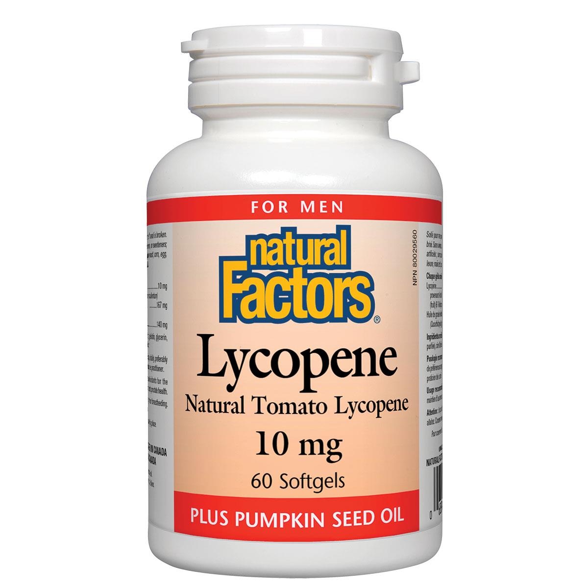 Natural Factors Lycopene 10mg Natural Tomato Lycopene Plus