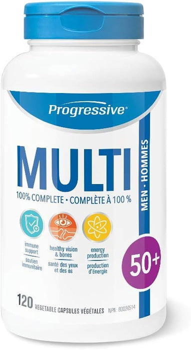 Progressive Mens Multivitamins 50+ 120 vcaps