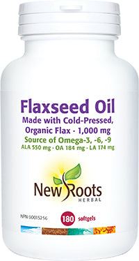 New Roots Organic Flaxseed Oil 1000mg 180 Softgels