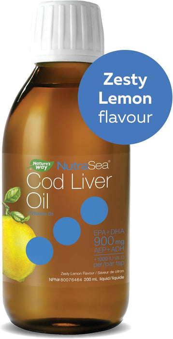 NutraSea Cod Liver Oil with Vitamin D3 200ml