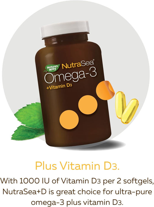 NutraSea Omega-3 Liquid Gels With Vitamin D3 240softgels