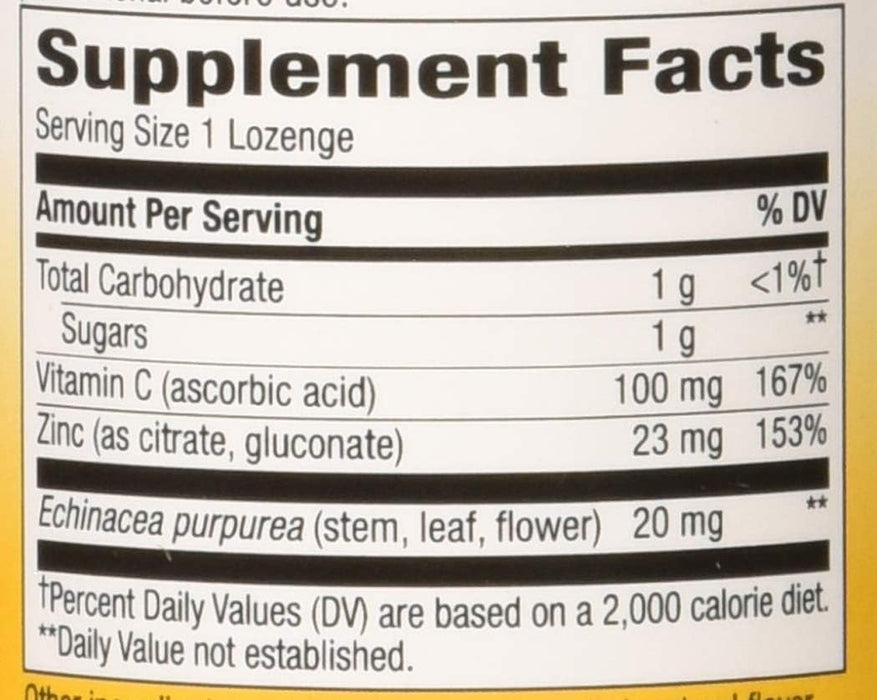 Nature's Way Zinc Lozenges with Echinacea & Vitamin C 120lozenges
