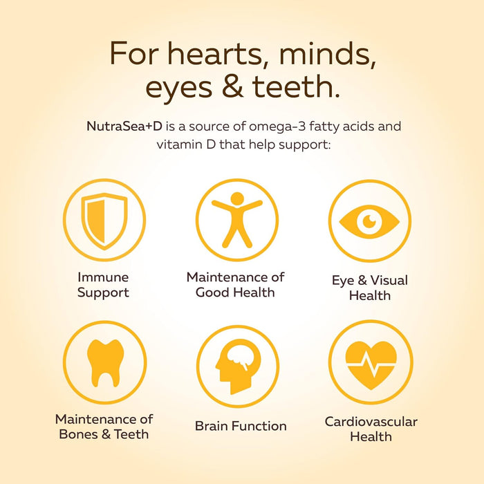 NutraSea Omega-3 Liquid Gels With Vitamin D3 240softgels