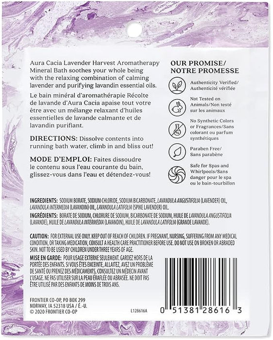 Aura Cacia Mineral Bath Aromatherapy Lavender Harvest  70.9g
