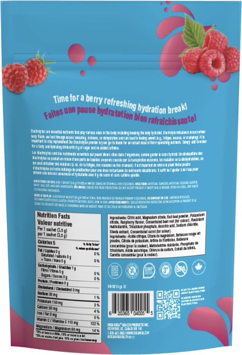 Organika Electrolytes Wild Raspberry - 25 sachet box 25 sachets
