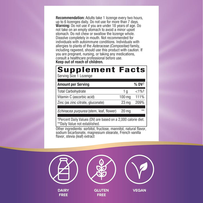 Nature's Way Zinc Lozenges with Echinacea & Vitamin C 60lozenges