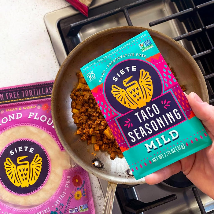 Siete Preservative Free Taco Seasoning, Gluten Free, Mild 37g