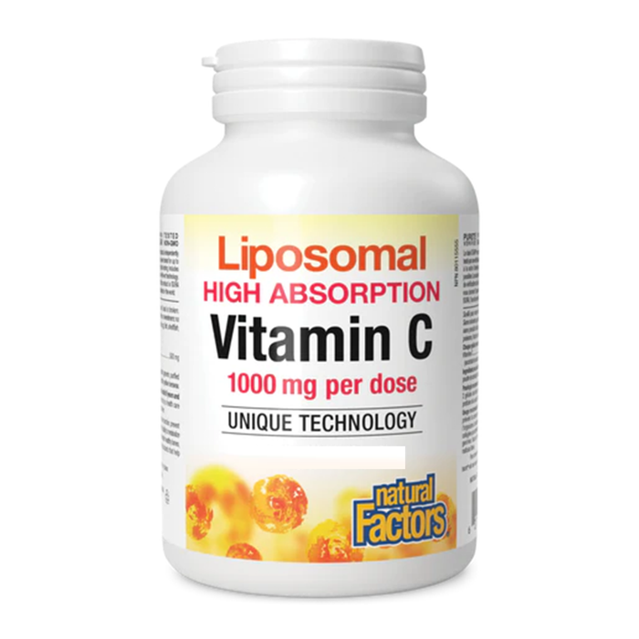 Natural Factors Lipsomal Vitamin C 1000mg - High Absorption,  Helps Support Immune Function. 180liquidsoftgels