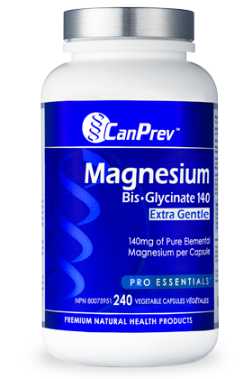 CanPrev Magnesium Bis-Glycinate 140mg Extra Gentle 120vegiecaps