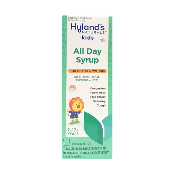Hyland's Kids All Day Cough Syrup For Colds & Coughs 118ml