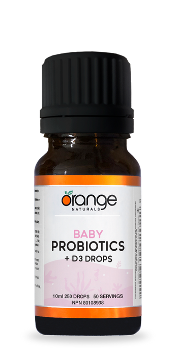 Orange Naturals Baby Probiotics + D3 Drops 10ml