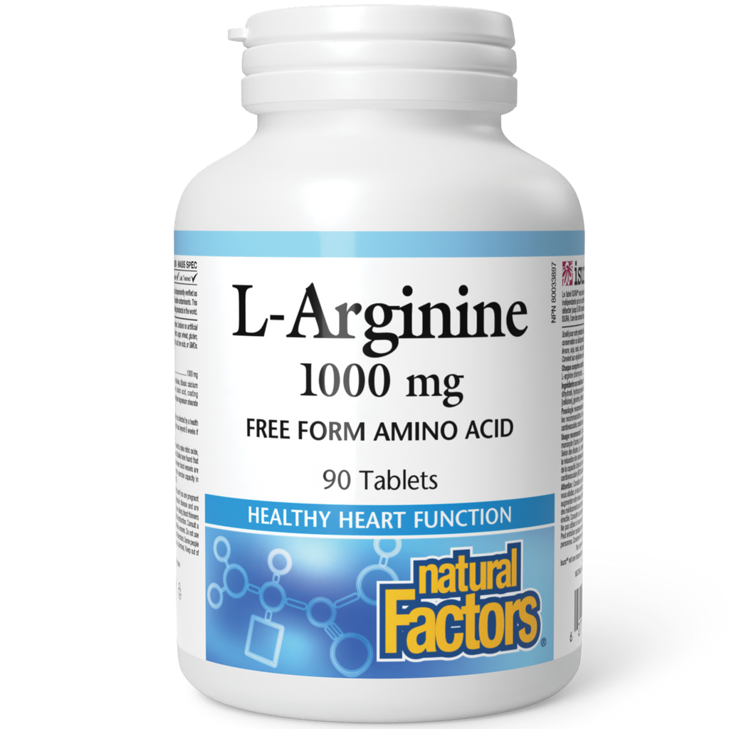 Natural Factors L-Arginine 1000mg 90tabs — Aura Natural Market