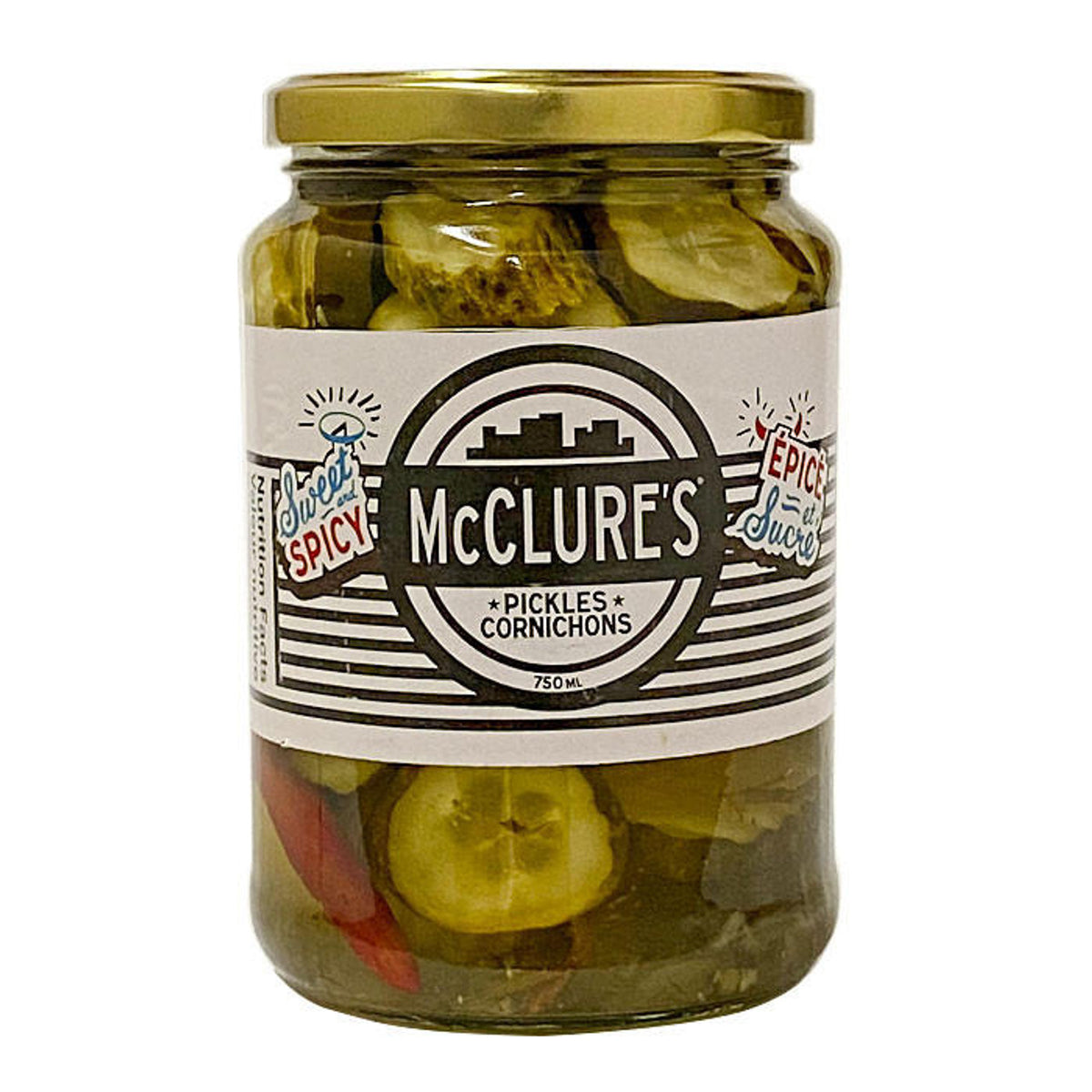 McClure's Sweet & Spicy Pickles 750ml — Aura Natural Market