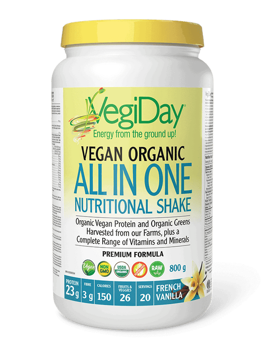 VegiDay Vegan Organic Protein French Vanilla  800g