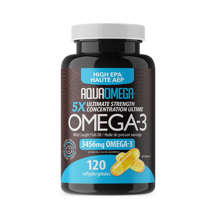 Aqua Omega Regular Strength Omega-3 EPA Soft Gels 120softgels