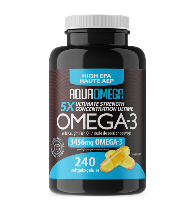 Aqua Omega Regular Strength Omega-3 EPA Soft Gels 240softgels