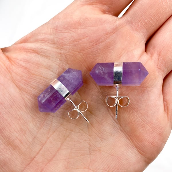 Nature's Expression Zenature Amethyst Polished Stud