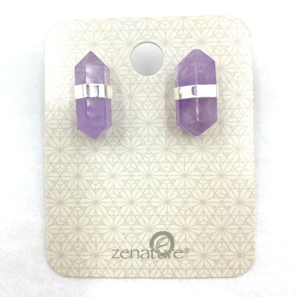 Nature's Expression Zenature Amethyst Polished Stud