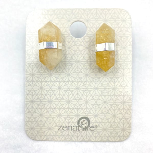 Nature's Expression Zenature Citrine Polished Stud