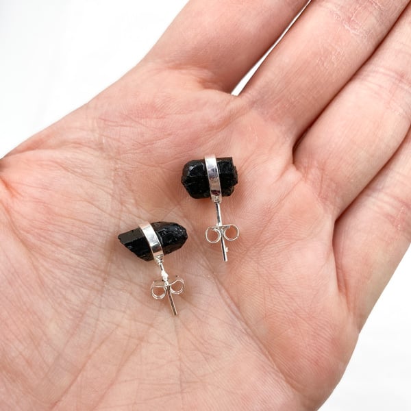 Nature's Expression Zenature Black Tourmaline Stud