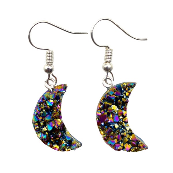 Nature's Expression Zenature Moon Titanium Aura Hook Earrings