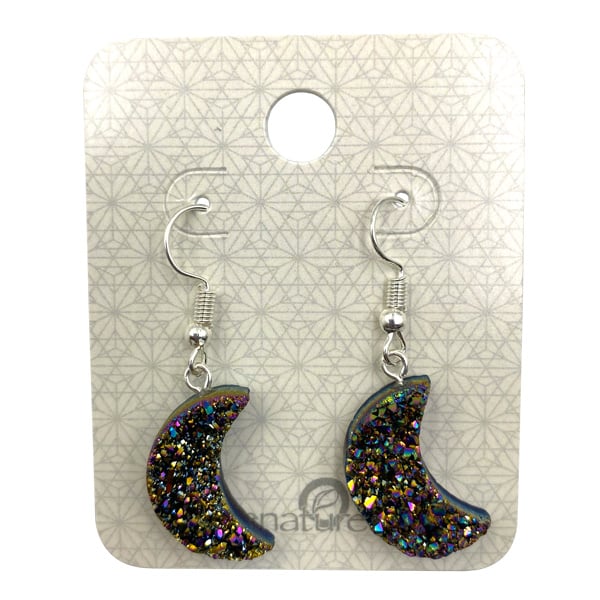 Nature's Expression Zenature Moon Titanium Aura Hook Earrings