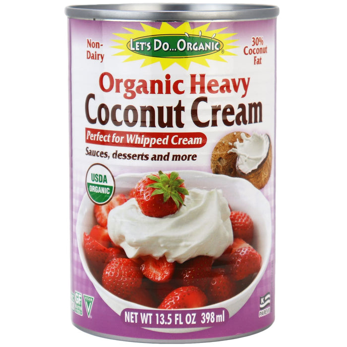 Let's Do Organic Coconut Cream, Organic Heavy 30% Coconut Fat 398ml