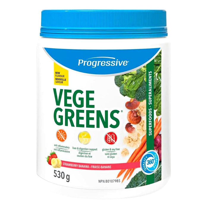 Progressive VegeGreens Powder Strawberry Banana Flavour 530g