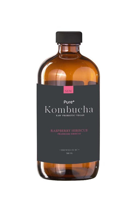 Pure Kombucha GF Raspberry Hibiscus 500ml