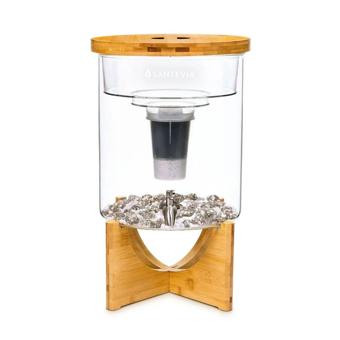 Santevia Glass with Bamboo Water System Mineralized Alkaline 1 SYSTEM