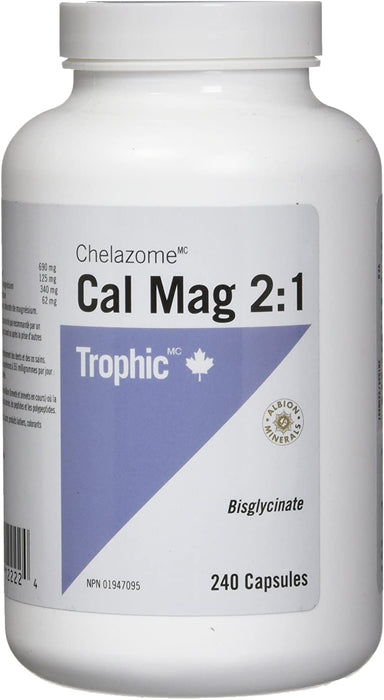 Trophic Chelazome Cal Mag 2:1 Bisglycinate 240 Capsules