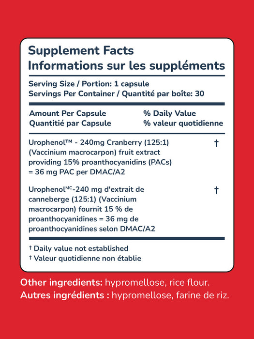 Utiva Cranberry PACs 30vcap