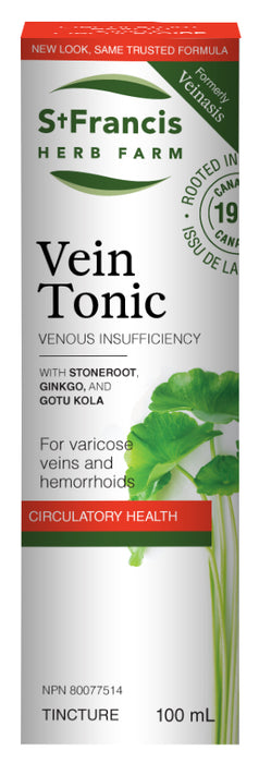 St. Francis - Vein Tonic (with Storeroot, Ginkgo & Gotu Kola) 100ml