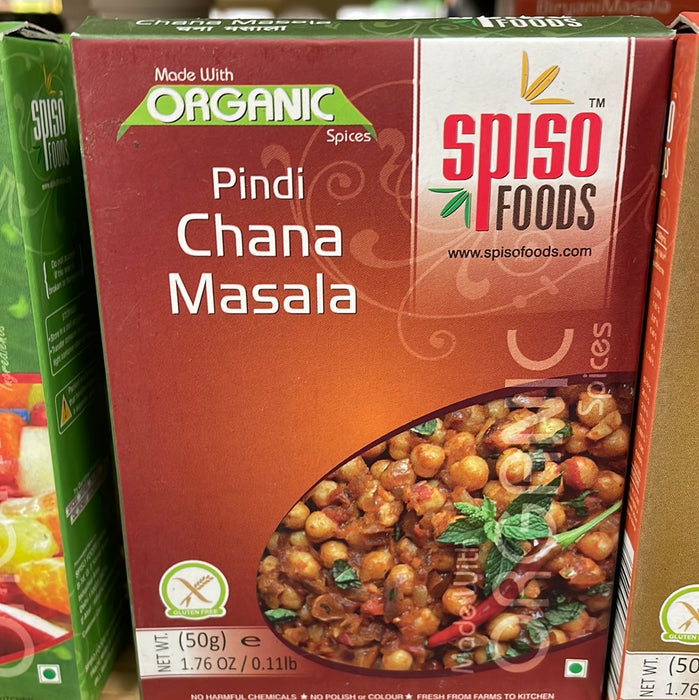 Spiso Foods Pindi Chana Masala Organic - Spice Blend 50g